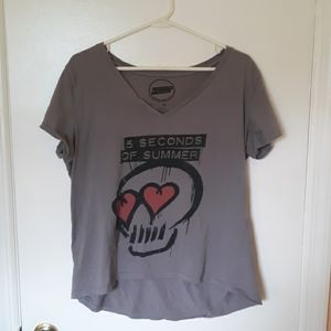 5 Seconds of Summer Skull V-Neck T-shirt